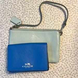1 Coach wristlet and one wallet
